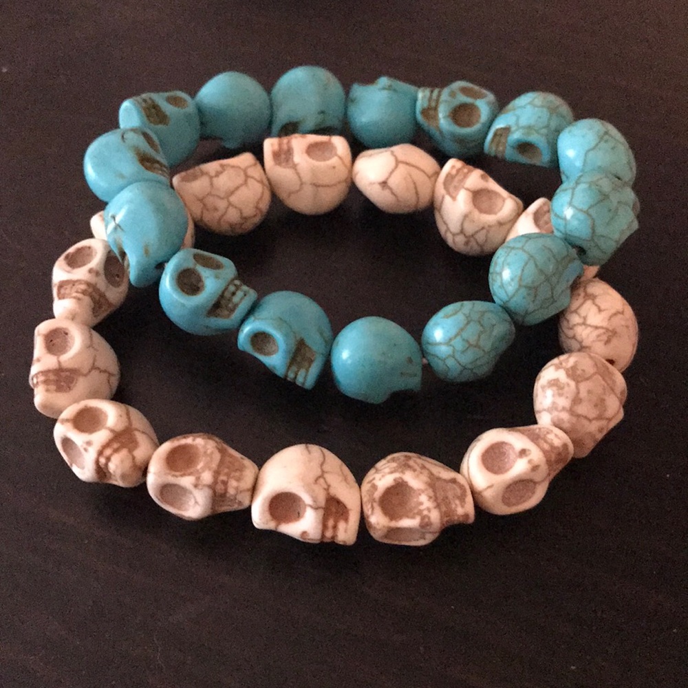 Stretch Skull Bead Bracelets